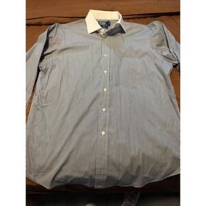 Polo Ralph Lauren Regent Classic Fit Black/Whitr Stripe 16 1/ L